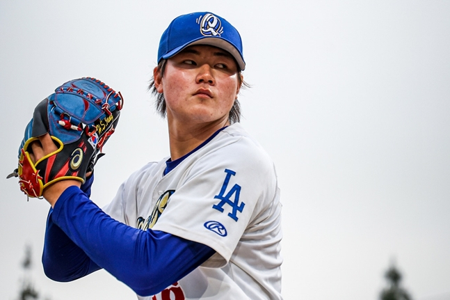 Jang Hyun-suk pitching. /Photo = Rancho Cucamonga Quakes official SNS