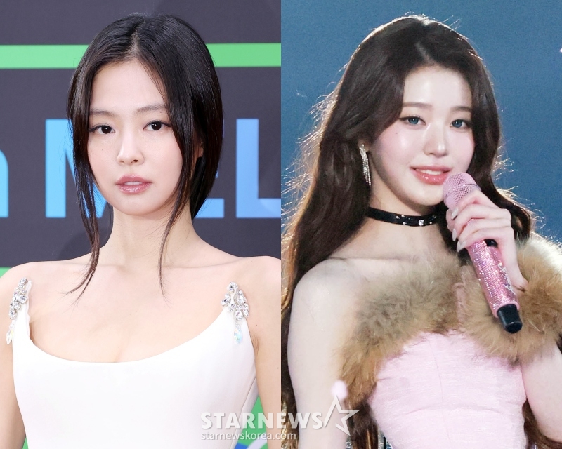 =BLACKPINK成员珍妮、IVE成员张元英。