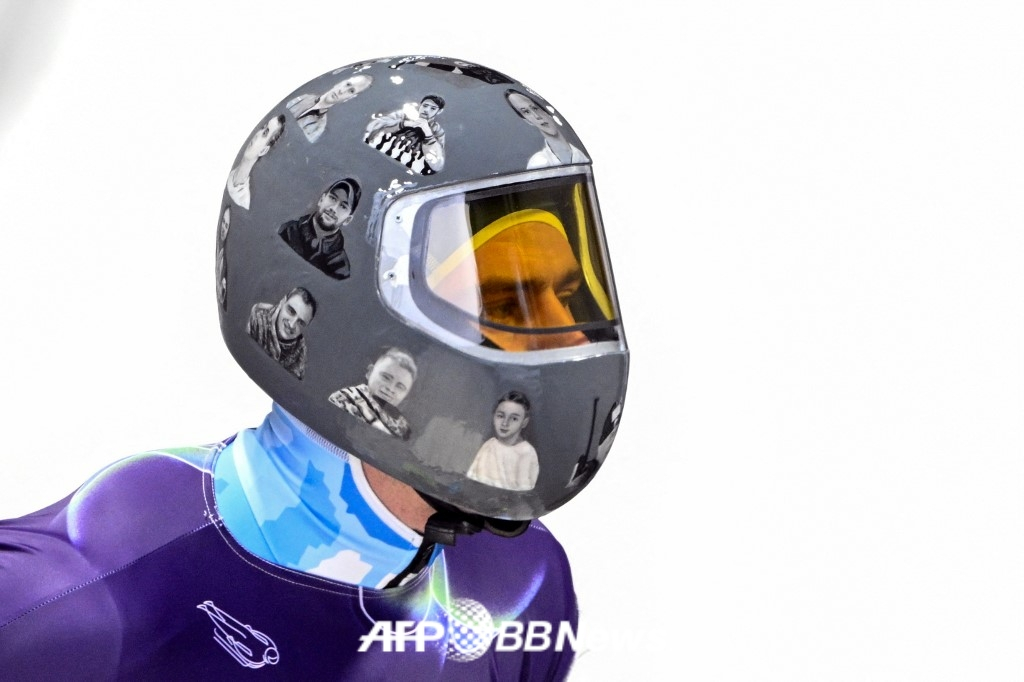 Vladislav Heraskevich, a Ukrainian skeleton national team member who wore a controversial helmet. /AFPBBNews=News1