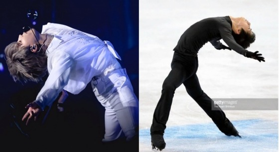 Jimin (BTS) (trái) - Yuzuru Hanyu