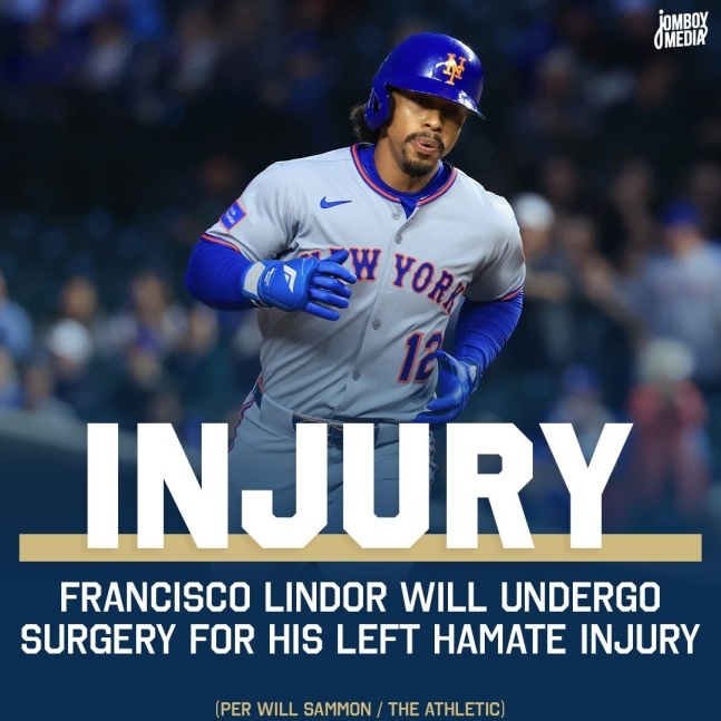 The news of Lindor's operation was reported. /Photo = Tokin Baseball's official SNS farewell