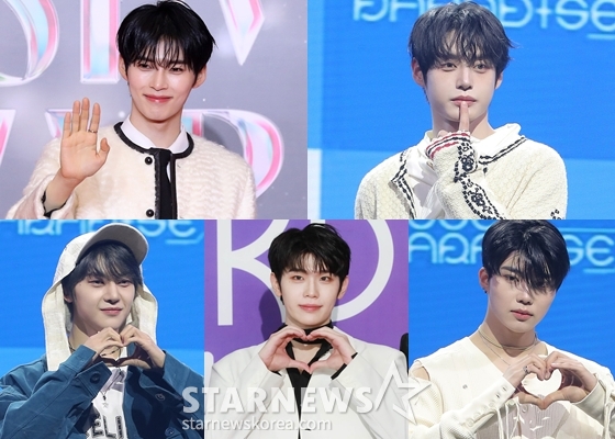 Sung Han-bin, Kim Ji-woong, Park Geon-wook, Kim Tae-rae, Seok Matthew (clockwise from top left) / Photo = Star News