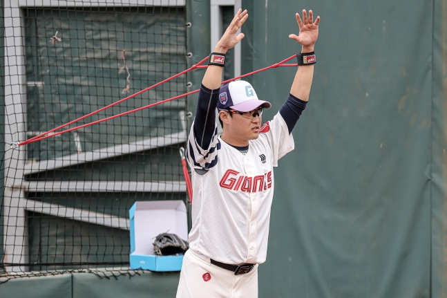 Пак Се Ун тренируется в весеннем лагере Лотте 2026 в Тайване. /Фото = Предоставлено Lotte Giants