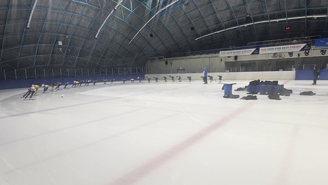 Cảnh huấn luyện./Ảnh = Liên đoàn trượt băng Hàn Quốc