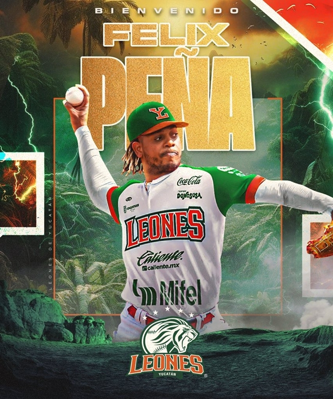 Yucatan club announcing the signing of Felix Peña. /Photo = Leonese de Yucatan Official SNS