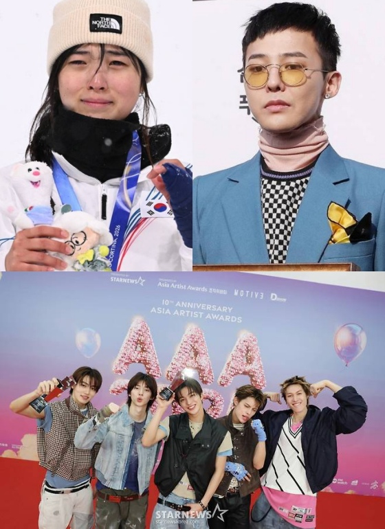 (Từ trên bên trái theo chiều kim đồng hồ) Choi Gaon, G-Dragon, Cortis / Ảnh = Star News / AFPBB News = News 1