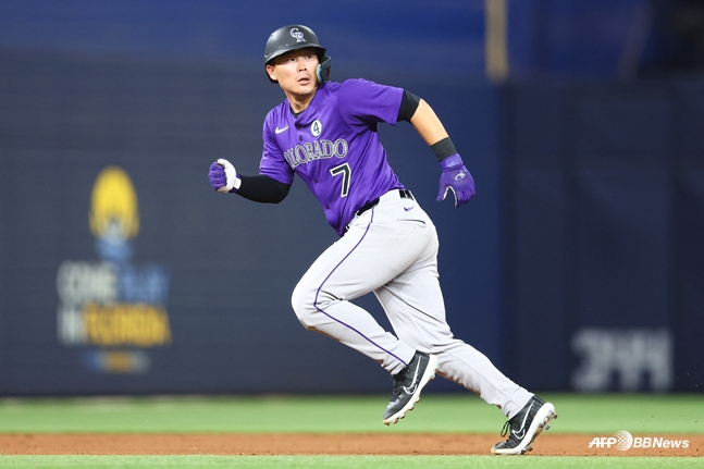 Hiura from Colorado in the 2025 season. /AFPBBNews=News1