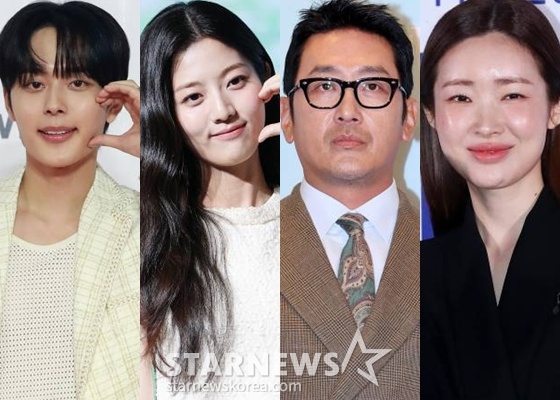 (Từ trái sang) Yoo Seon Ho, Shin Eun Soo, Ha Jung Woo, Cha Jung Won / Ảnh = Star News