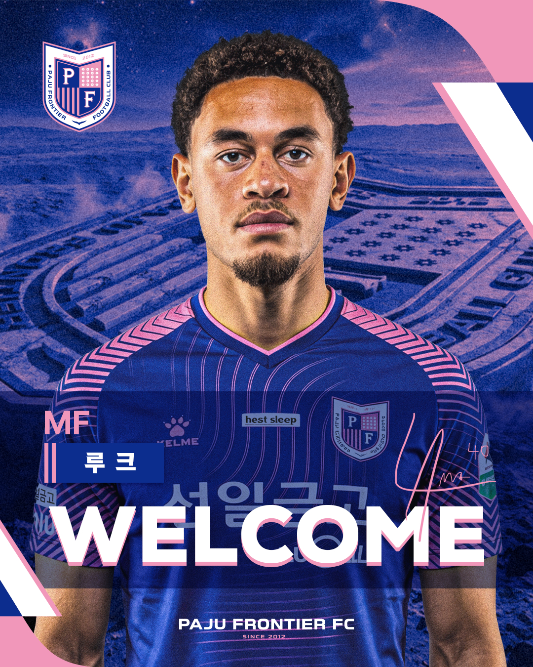 Luke Amos đến từ Tottenham gia nhập Paju Frontier FC. /Ảnh = Cung cấp Paju Frontier FC