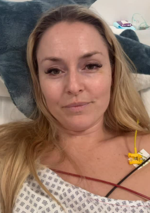 Lindsey Vonn lying in a hospital bed. /Photo = Lindsey Bonn Personal Social Network Service (SNS) Goodbye