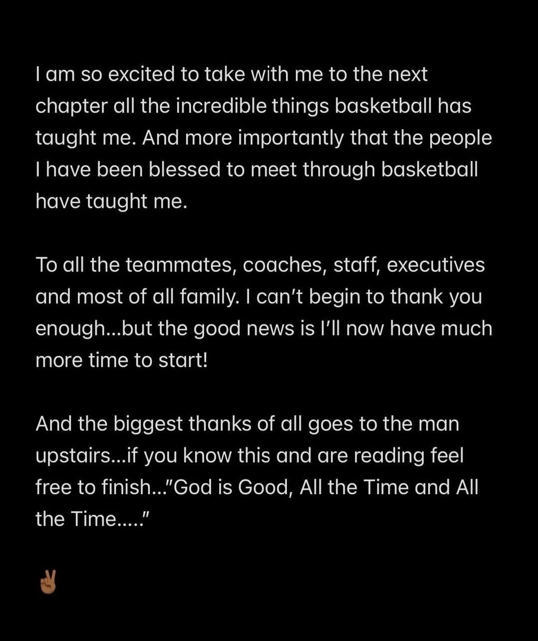 Chris Paul's retirement speech./Photo = Chris Paul's personal social networking service (SNS) wrap-up
