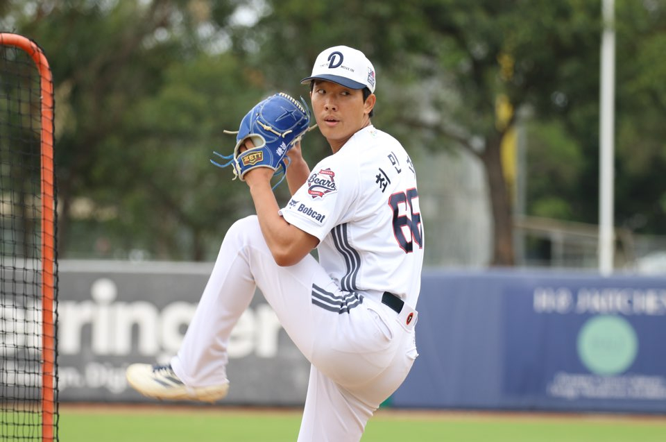 Doosan Bears pitcher Choi Min-seok. /Photo = Courtesy of Doosan Bears
