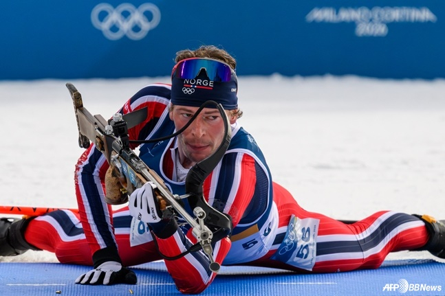 Sturla Holm Legrade during biathlon. /AFPBBNews=News1