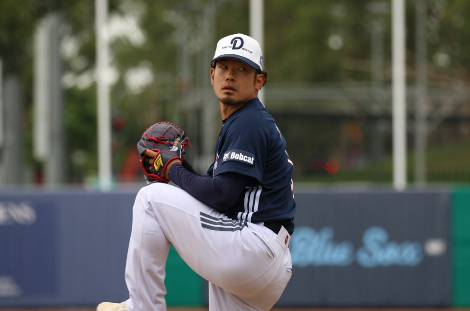 Ichiro Tamura of the Doosan Bears. /Photo = Courtesy of Doosan Bears