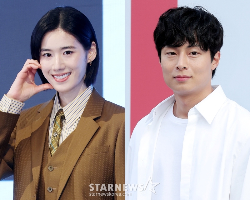Jung Eun-chae and Kim Choong-jae / Photo = Star News