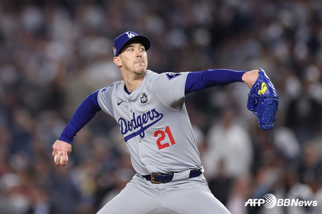 Walker Buehler during his time with the Los Angeles Dodgers. /AFPBBNews=News1