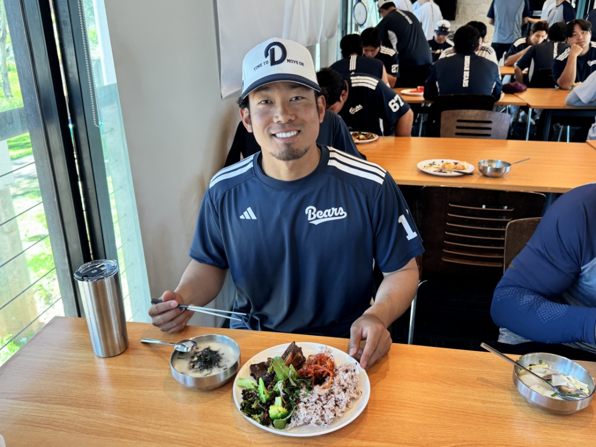 斗山ベアーズのアジアクォーター外国人投手、田村一郎。 /写真=斗山ベアーズ提供