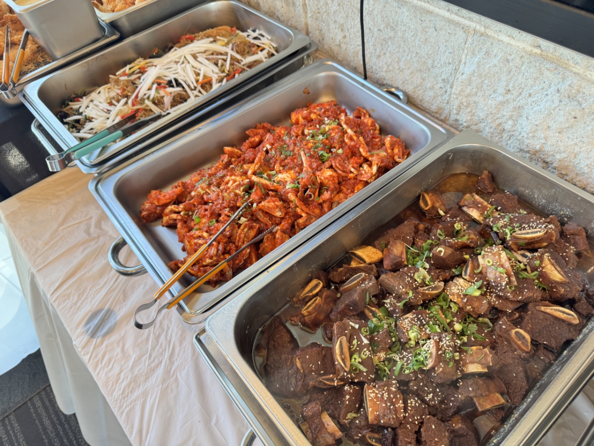 斗山ベアーズスプリングキャンプ選手団の食堂内部の様子。 /写真=斗山ベアーズ提供