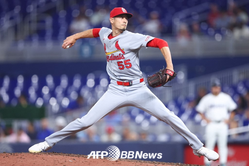 图为2025年效力于圣路易斯红雀队的莱利•奥布莱恩。 =法新社BBNews=新闻1。