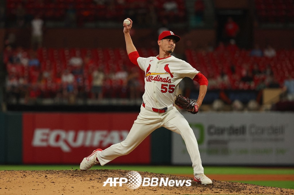 图为2025年效力于圣路易斯红雀队的莱利•奥布莱恩。 =法新社BBNews=新闻1。