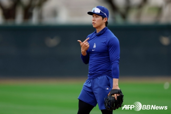 Kim Hye-sung is recently training at the 2026 LA Dodgers spring camp in Camelback Ranch, Arizona. /AFPBBNews=News1