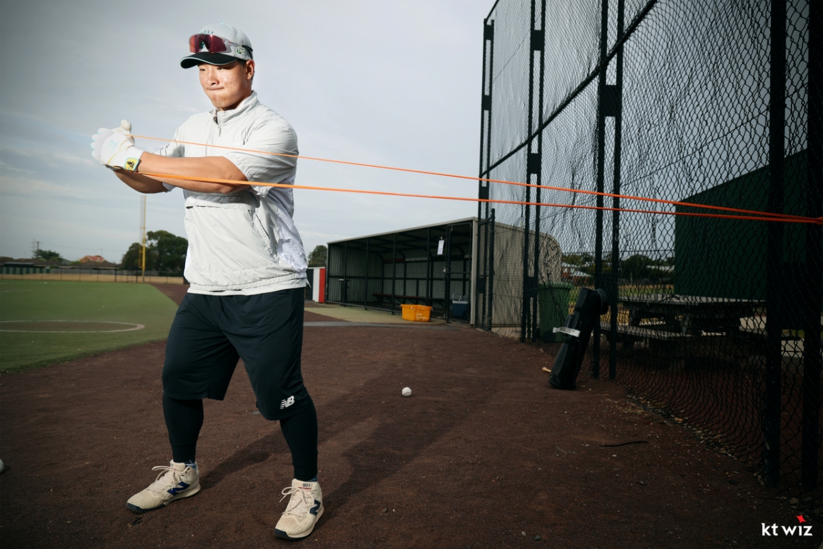 Ahn Hyun-min, a South Korean national outfielder with KT Wiz. /Photo = Courtesy of KT Wiz