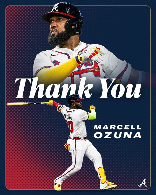 Atlanta club announcing Ojuna's farewell. /Photo = Atlanta Braves official SNS