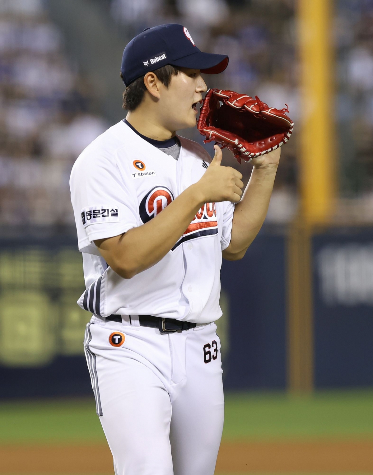 斗山ベアーズの抑え投手、金テギョン。 /写真=斗山ベアーズ提供