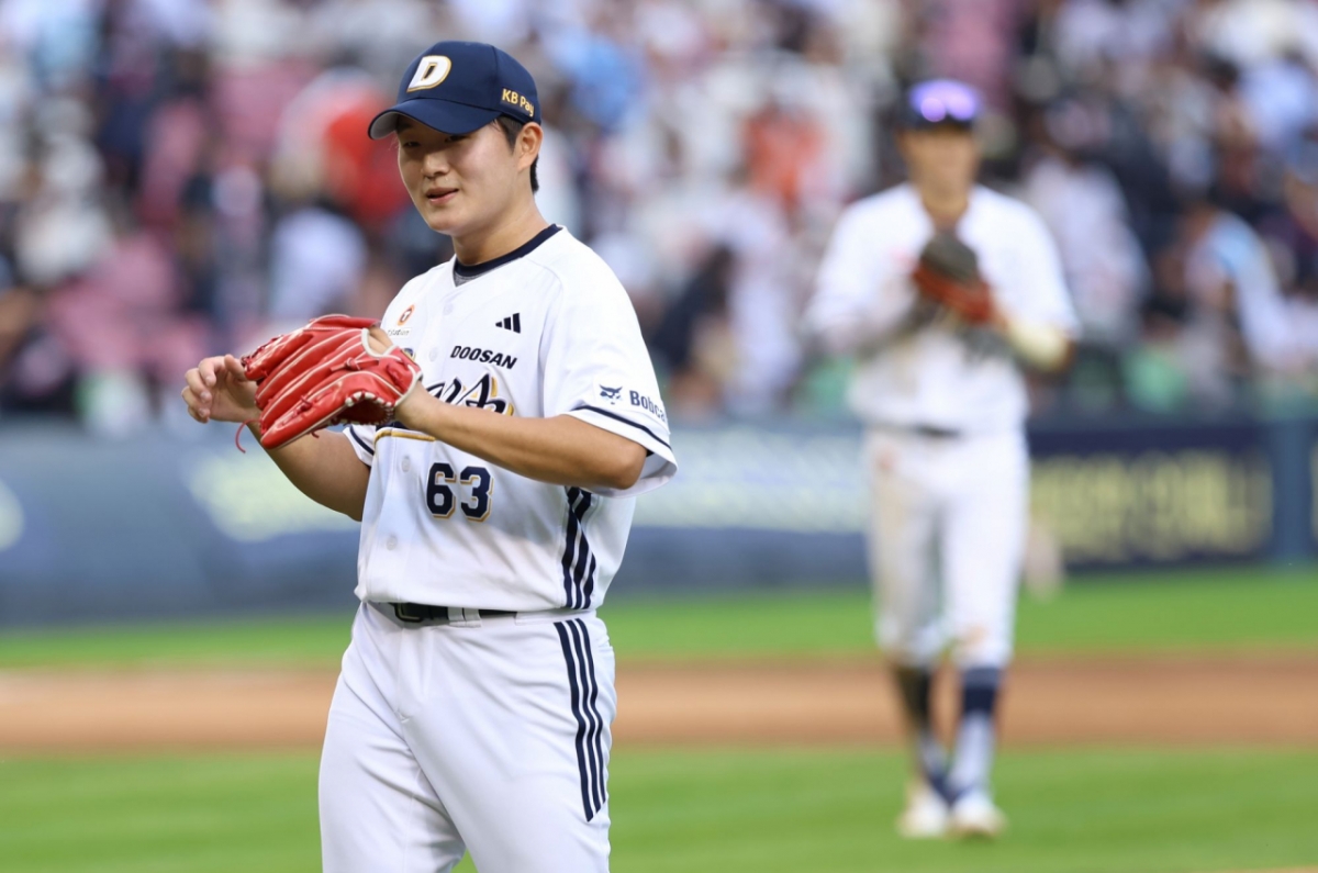 斗山ベアーズの抑え投手、金テギョン。 /写真=斗山ベアーズ提供