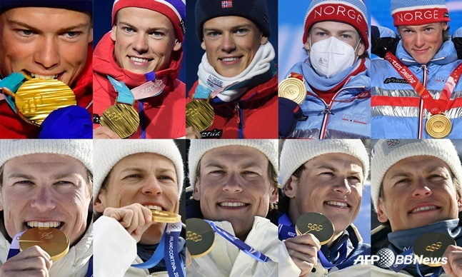 挪威越野滑雪选手约翰内斯·惠斯普洛特·克莱沃夺得个人共10枚冬奥会金牌。 他继2018年平昌获得3枚金牌、2022年北京获得2枚金牌后，在本届米兰-科尔蒂纳冬奥会上又夺得了5枚金牌。 =法新社BBNews=新闻1。