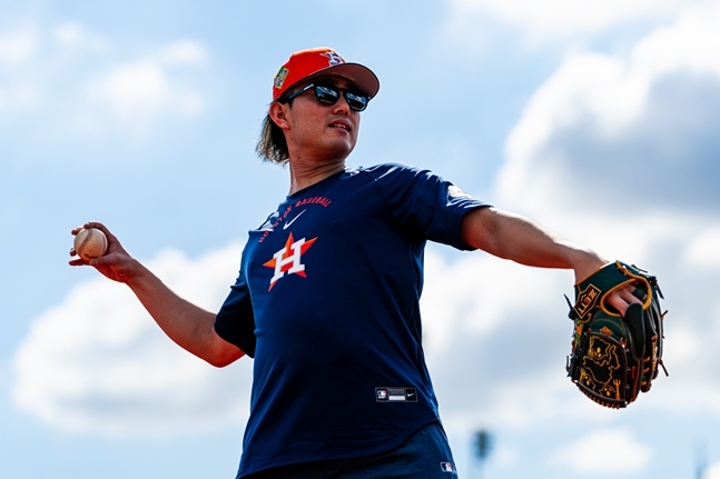 Imai who is training. /Photo = Houston Astros official SNS
