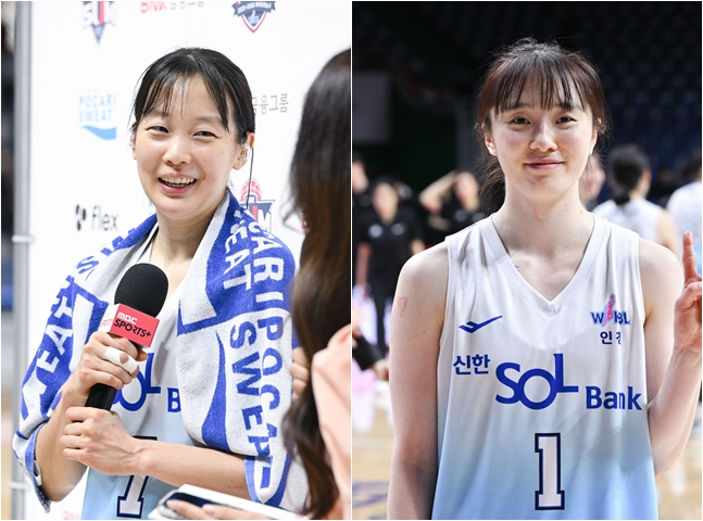 Jihyun Shin (left) and Shin Isul. /Photo = WKBL