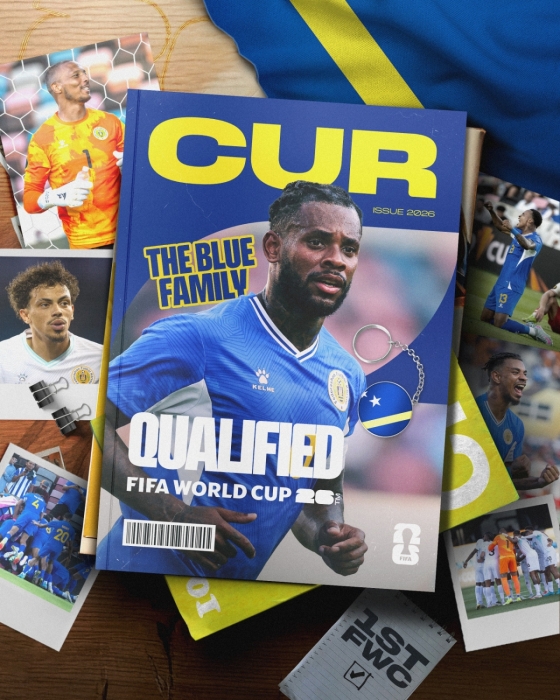 已确定进入2026年FIFA北中美世界杯决赛圈的奎拉索。 =照片=国际足联世界杯SNS截图。