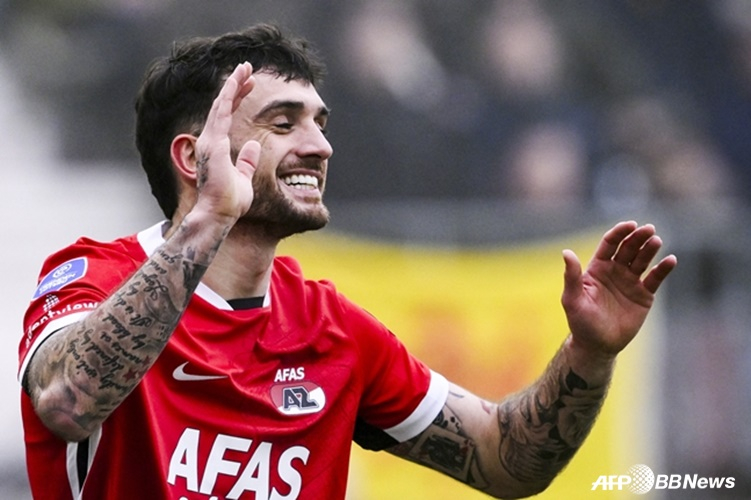 AZ Alkmaar striker Troy Parrott. /AFPBBNews=News1