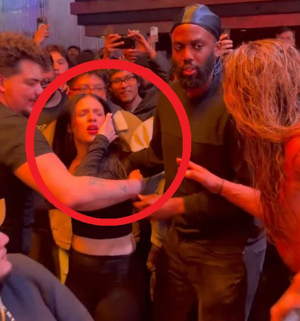 Pro wrestler Charles Mason just after he kicked a female fan in the face. /Photo = The Sun Source