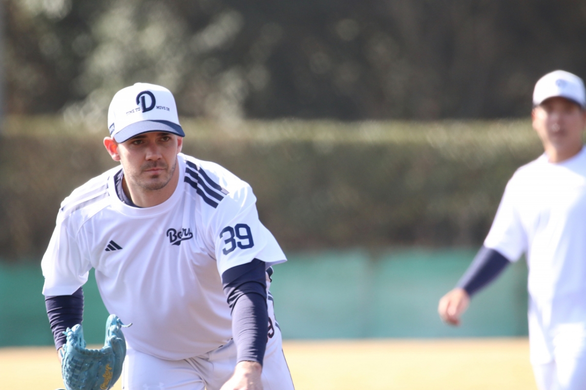 Jack Rogue, a foreign pitcher for the Doosan Bears. /Photo = Courtesy of the Doosan Bears