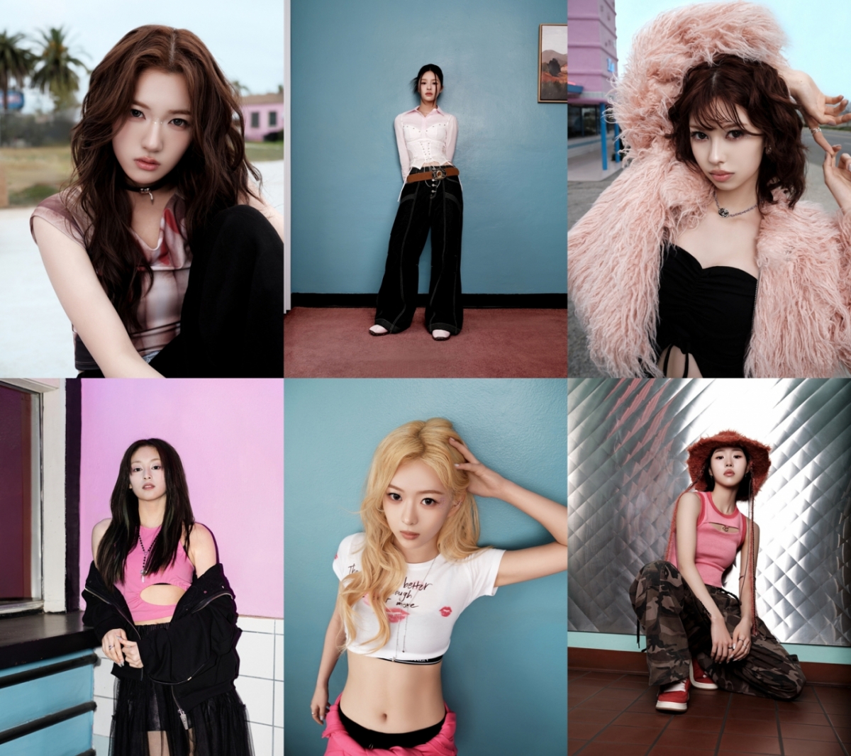 =atheart徐贤、娜贤、michi、arin、bom、katlyn（左起顺时针方向）/照片。 