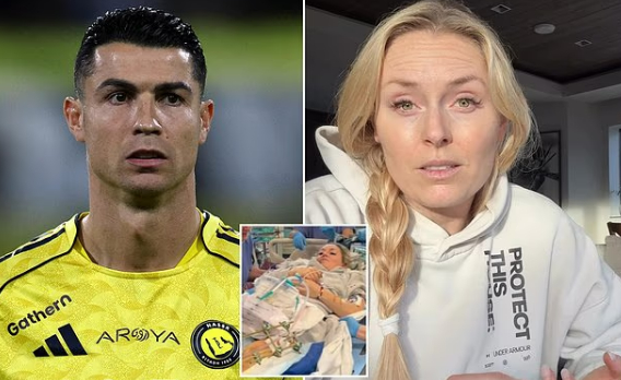Cristiano Ronaldo (left) and Lindsey Vonn. /Photo = British Daily Mail Source