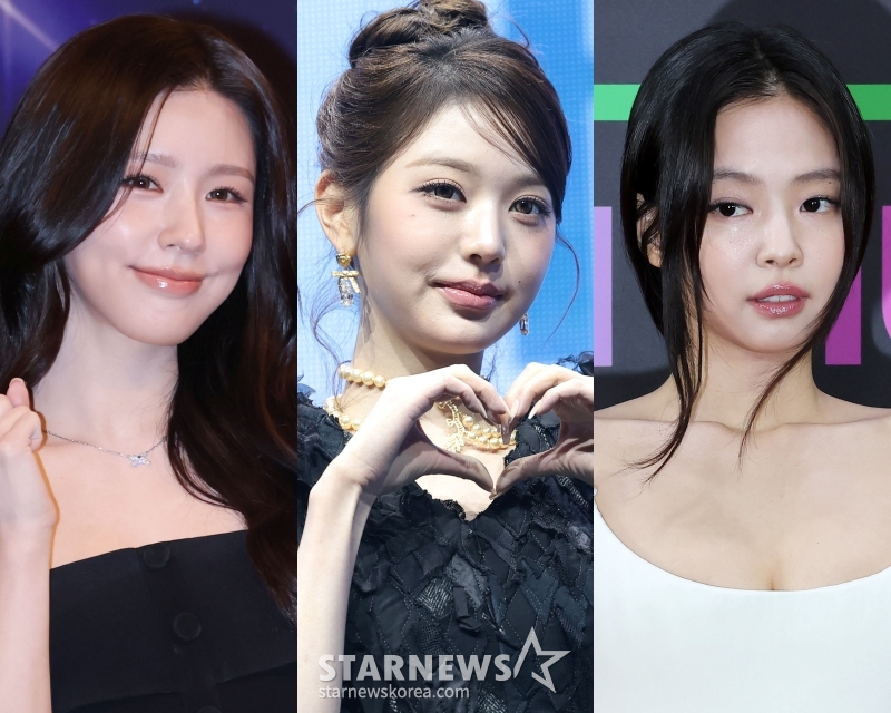 =孩子们美延、ive张元英、BLACKPINK珍妮。 