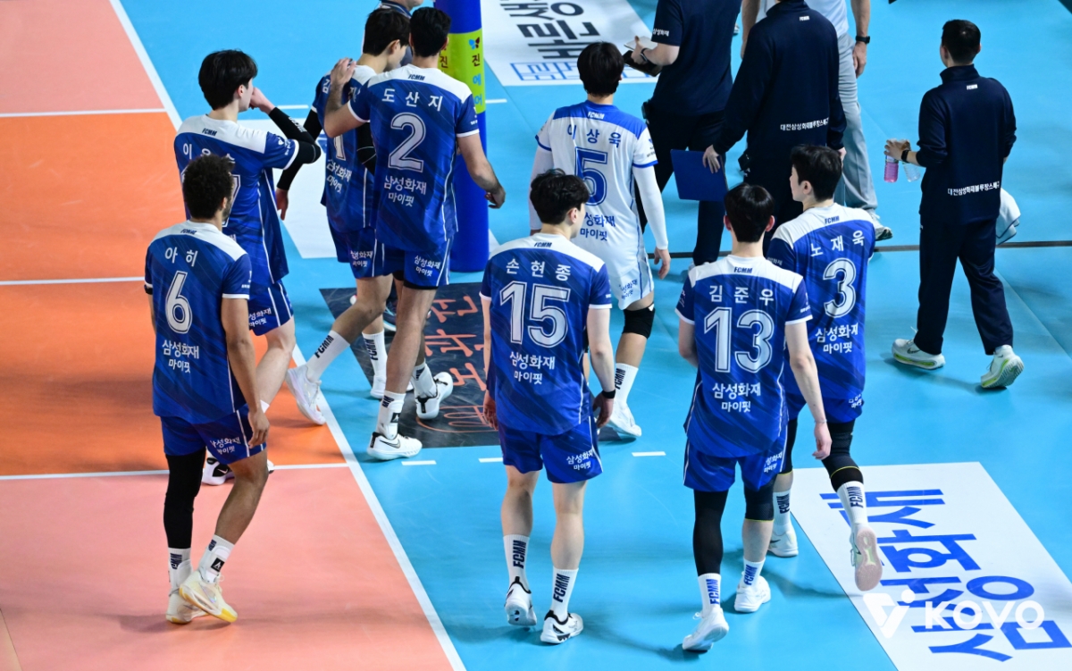 Samsung Fire and Marine Insurance players. /Photo = Courtesy of the Korea Volleyball Federation