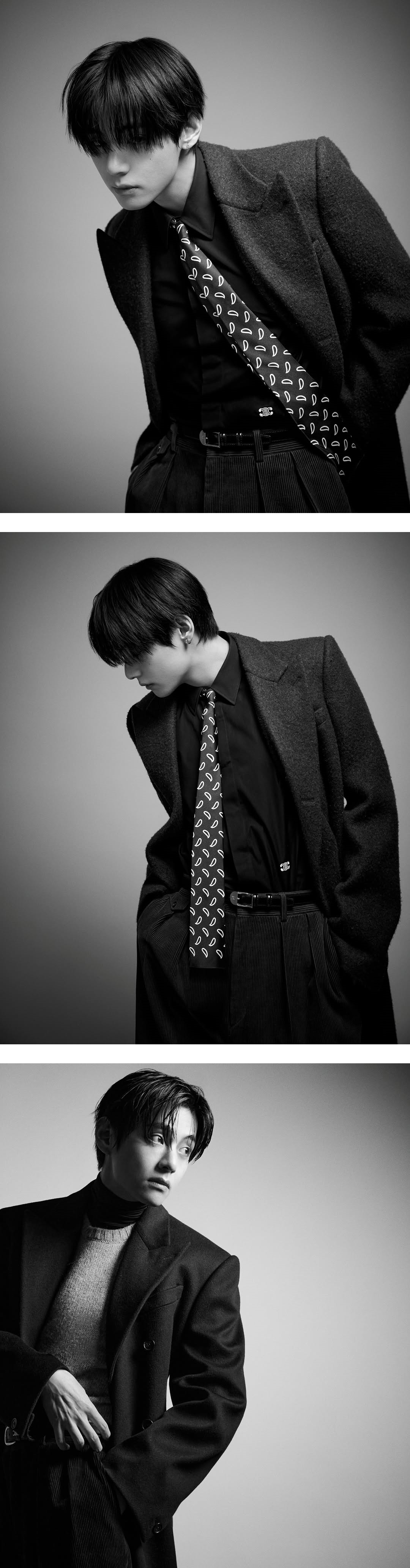 =防弹少年团成员V的照片墙。