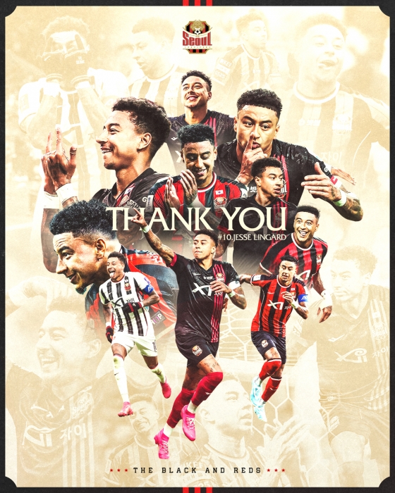 Jesse Lingard's poster for FC Seoul's farewell celebration. /Photo = Courtesy of FC Seoul