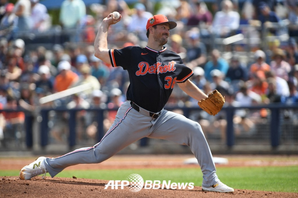 底特律老虎队投手安德森。 =法新社BBNews=新闻1。