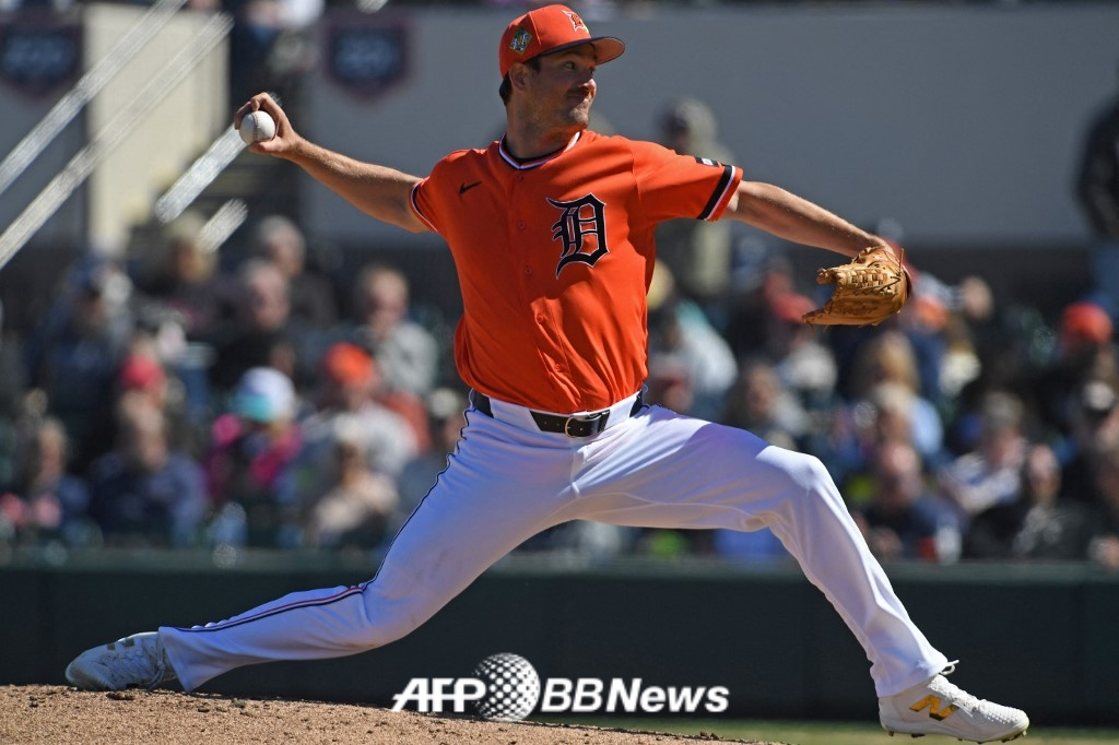 底特律老虎队投手安德森。 =法新社BBNews=新闻1。