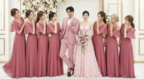 AIで生成された少女時代のメンバーが総出動したビョン·ヨハン、ティファニー·ヤングの結婚写真/写真=オンラインコミュニティ