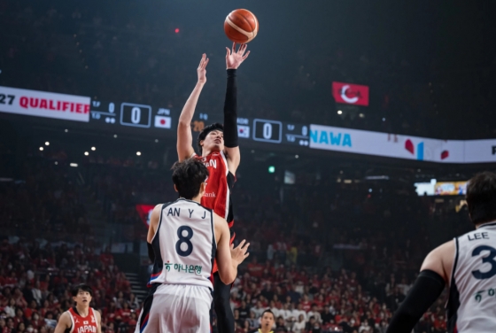 During the fourth round of Group B of the Asian qualifying round for the 2027 FIBA Basketball World Cup held at Santori Arena in Okinawa on the 1st. /Photo =FIBA's official website