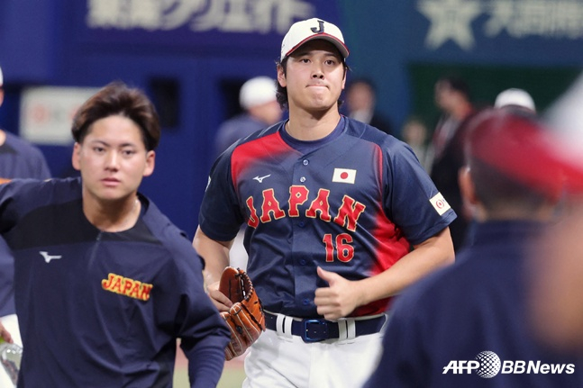 Shohei Ohtani joins the Japanese baseball team to train. /AFPBBNews=News1
