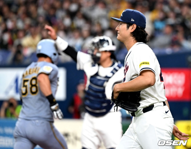 韩国棒球代表队首发投手郭彬2日在日本大阪京瓷巨蛋体育场与阪神虎队的热身赛中失球后遗憾地表示。 