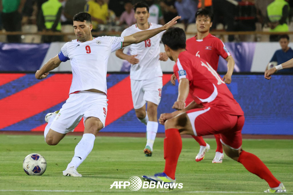 北朝鮮との2026 FIFA北中米ワールドカップのアジア予選を進めているイラン代表チーム。 /AFPBBNews=ニュース1