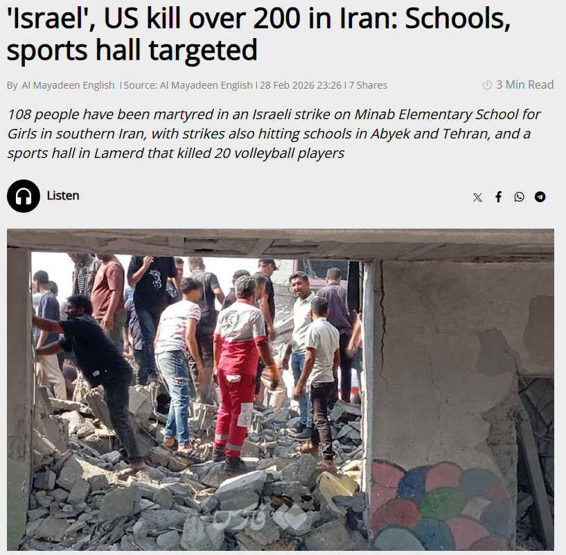 Images of Iran damaged by airstrikes./Photo = Almayadin Source